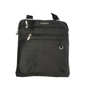 Baggallini NWT Black Crossbody Bag Lightweight Travel Purse RFID Organizer